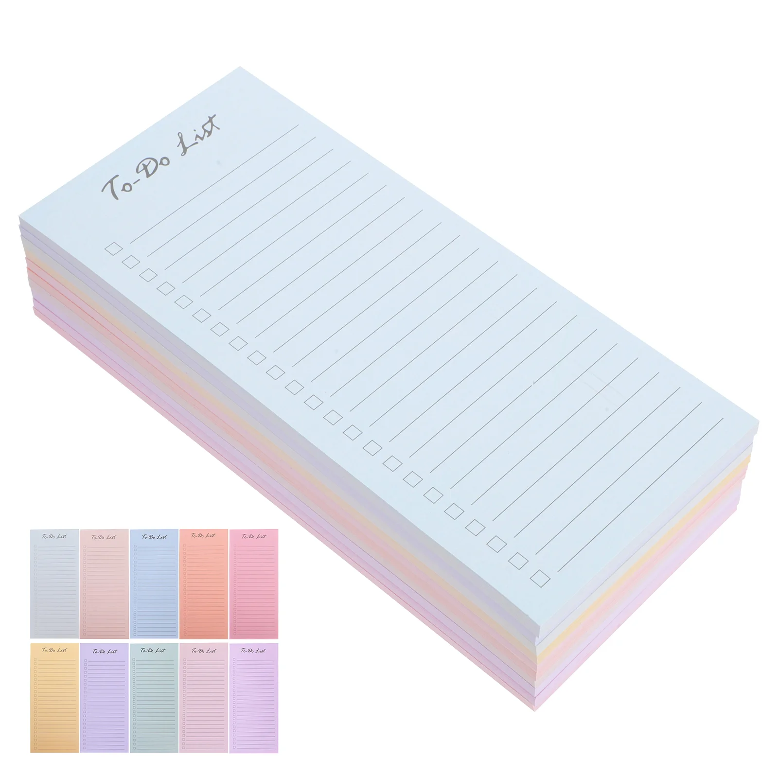 10 Pads To-do Notebook Planner Daily Sticky Notepad Tracker List Notes Cute Stationery Work