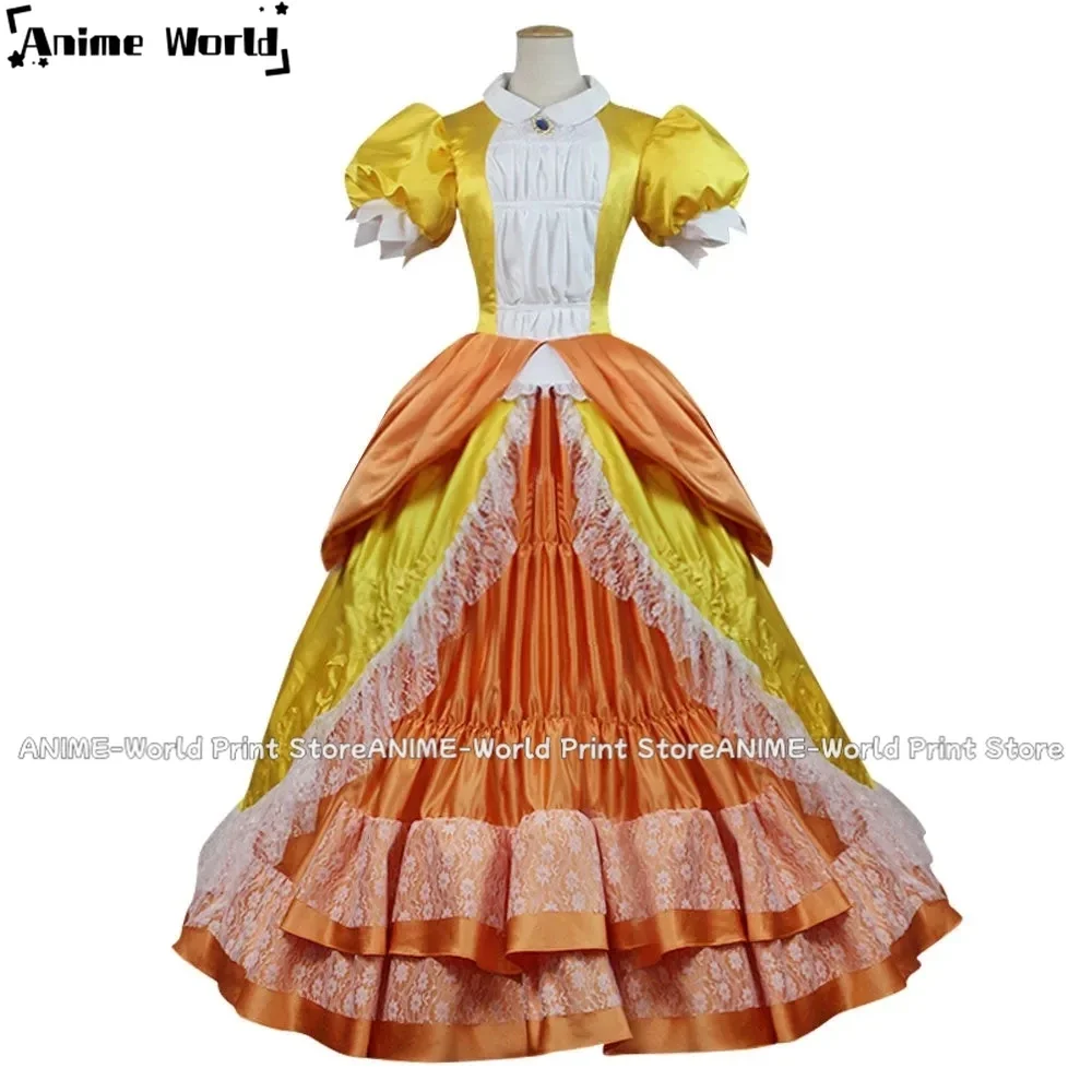 

《Custom Size》Anime Princess Daisy Cosplay Costume Dress Any Size