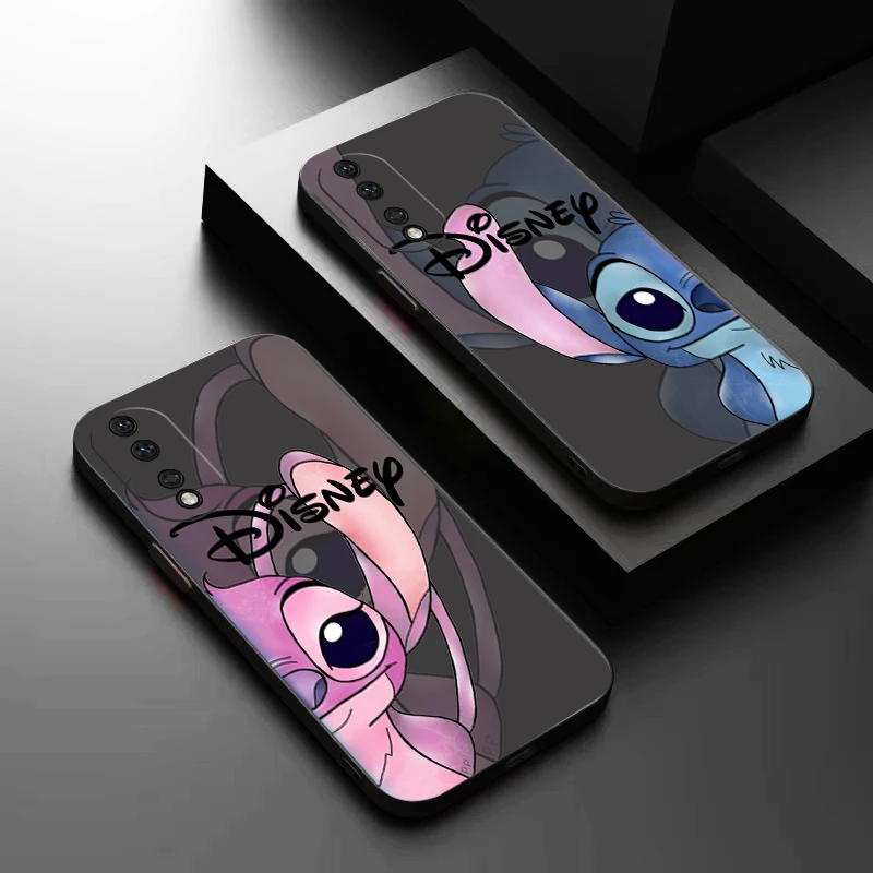 Disney Stitch Bady For Huawei Honor 50 50se 30 10 Lite 8X 9X Mate 40 30 30E 20 10 Pro Plus Pro Phone Case Liquid Silicone Back