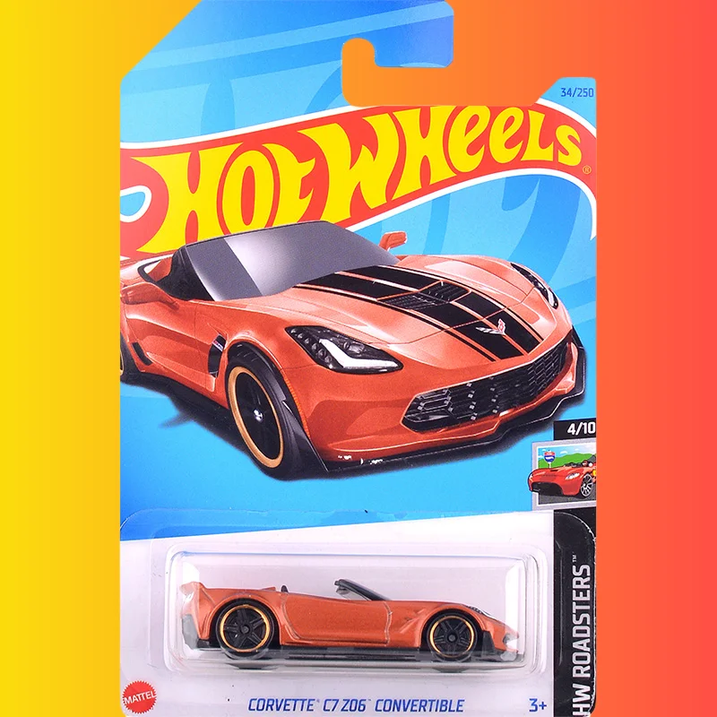 جديد الأصلي الساخن عجلات كورفيت C7 Z06 سيارة قابلة للتحويل جمع ألعاب السيارات هدية عيد في الأوراق المالية