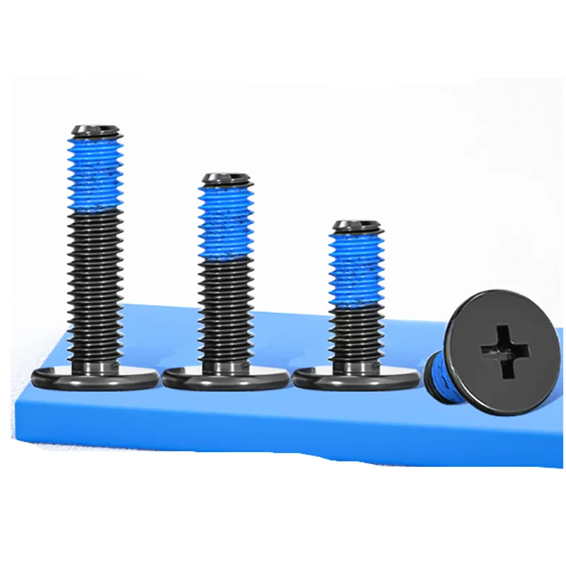 50Pcs M2 M2.5 M3 CM Screws Black Laptop Dispense Flat Head Screws SSD Solid State Disk Machine