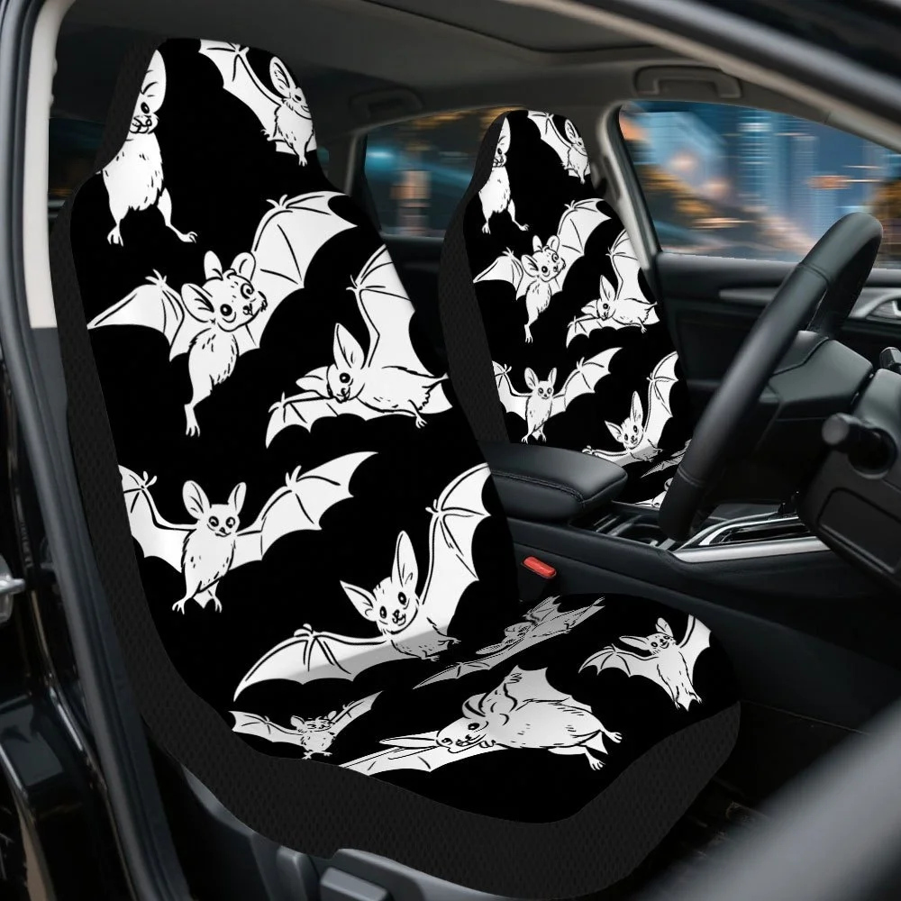 

Комплект из 2 чехлов для автомобильных сидений с дизайном летающих летучих мышей на Хэллоуин для большинства автомобилей – модные, удобные, высококачественные защитные чехлы, подходящие для большинства автомобилей.