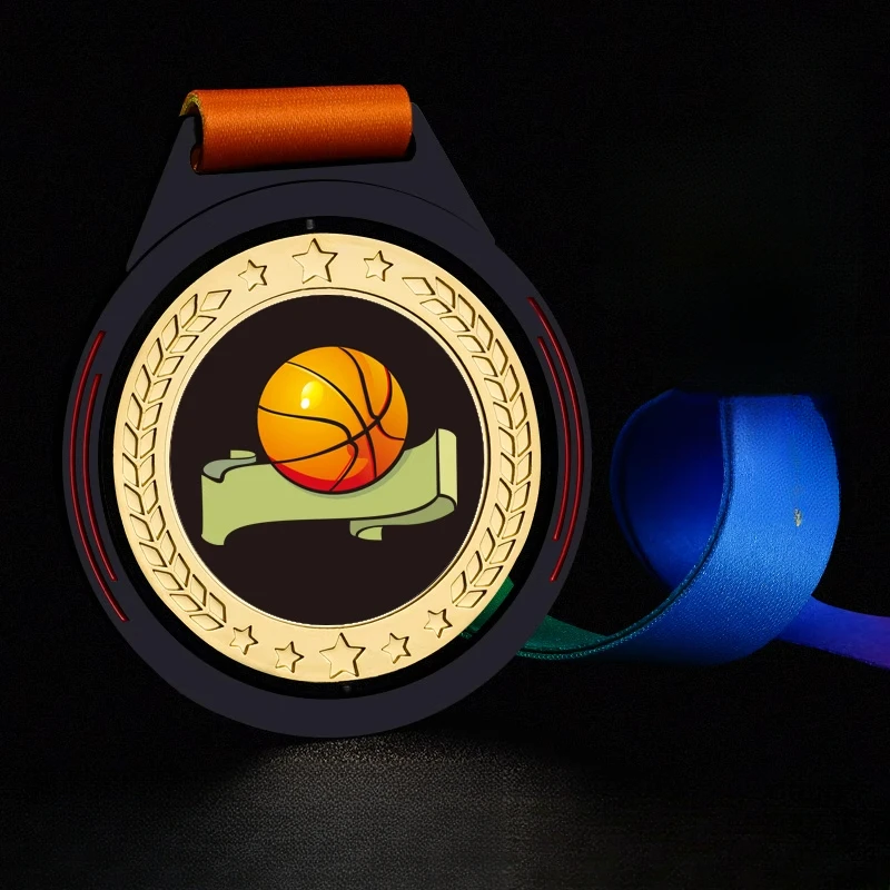 

Blue ball medal metal universal plate for making sports event team competition souvenirs