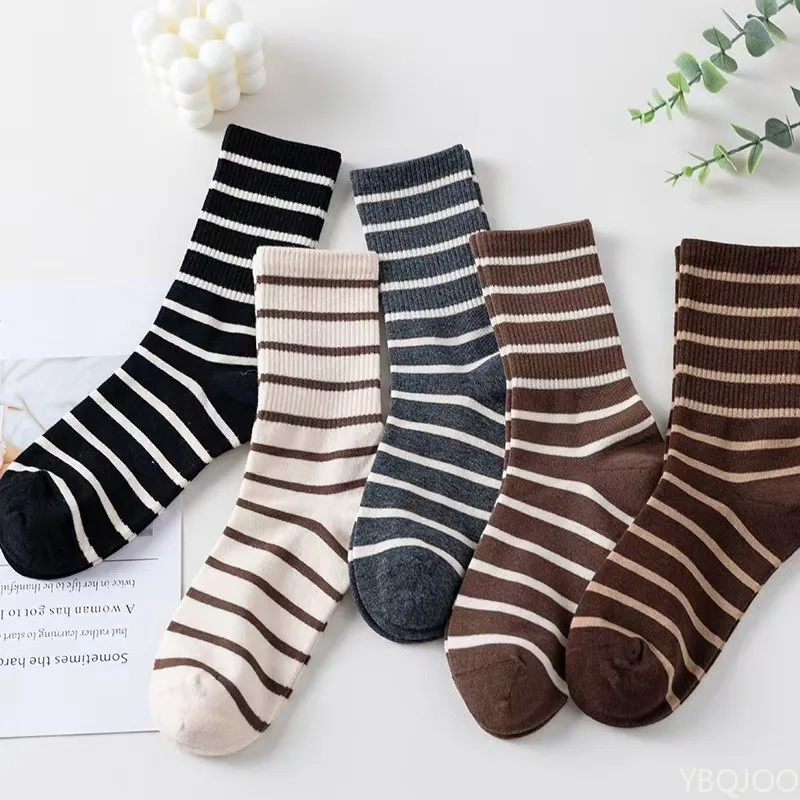 

6 пар весенне-осенних новых модных универсальных носков в стиле ретро, женские удобные легкие повседневные женские длинные носки