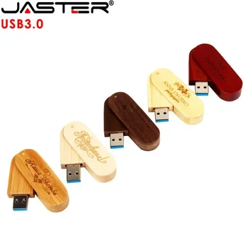JASTER USB 3.0 Dönebilen Ahşap Flaş Pendrive Memory Stick Kalem Sürücü 4 GB 8 GB 16 GB 32 GB 64 GB 128 GB Creativo Ücretsiz Özel Logo