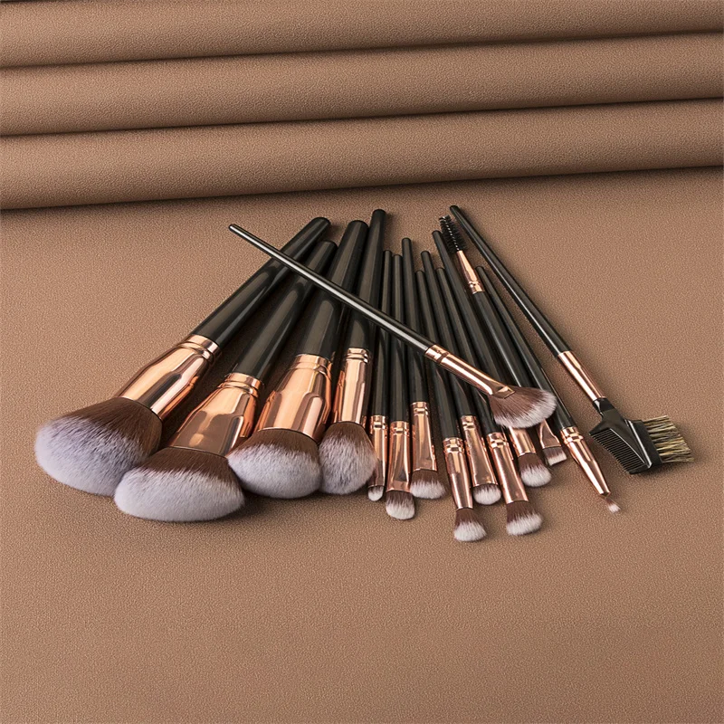 15 Pcs/set Exquisite workmanship Gradient fiber wool comofort-handle profession soft and delicate brush set