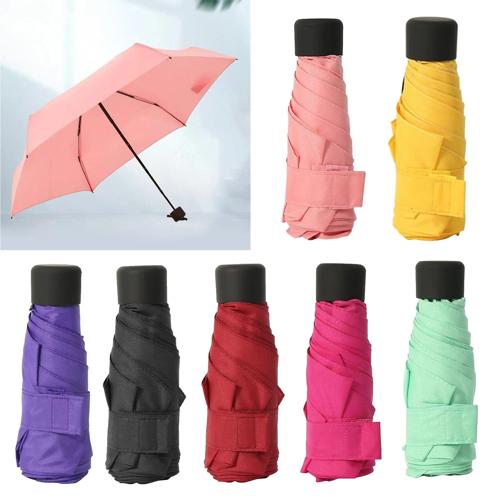 

Mini Portable Compact Outdoor Compact Travel Umbrellas for Travel Portable Parasol