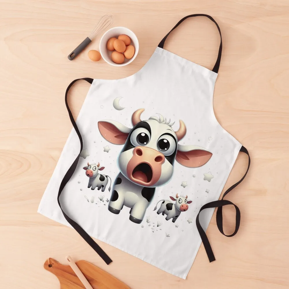 

Surprised Cows Apron Korean Home And Kitchen Kitchens Woman kitchen clothes Apron