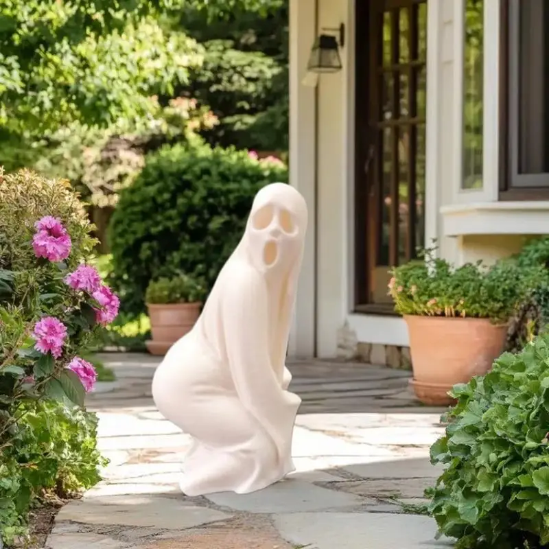 △ 3D Printed Big-Ass Ghost Statue Halloween Witch Ghost Desktop Ornament Fun Design Home Decor For Living Room Desktop