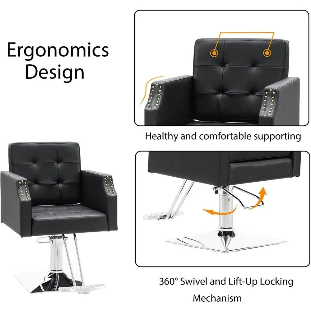 كرسي صالون كلاسيكي كرسي تصفيف الحلاق الهيدروليكي معدات سبا صالون التجميل