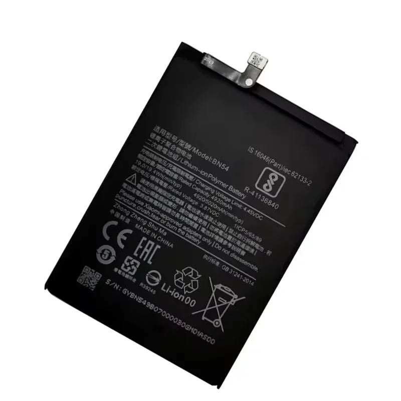 100% Original BN54 Replacement Battery For Xiaomi Redmi Note 9 Redmi 10X 4G Authentic Phone Batteries 5020mAh +Free Tools