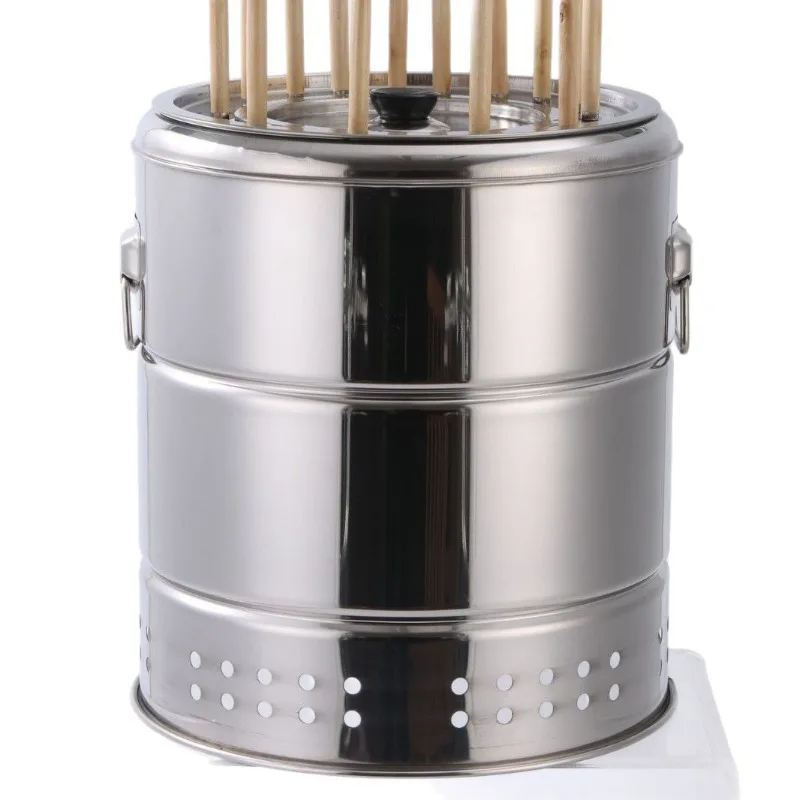 Cylinder Smokeless Charcoal Grill, Household Outdoor Commercial Barbecue Grill