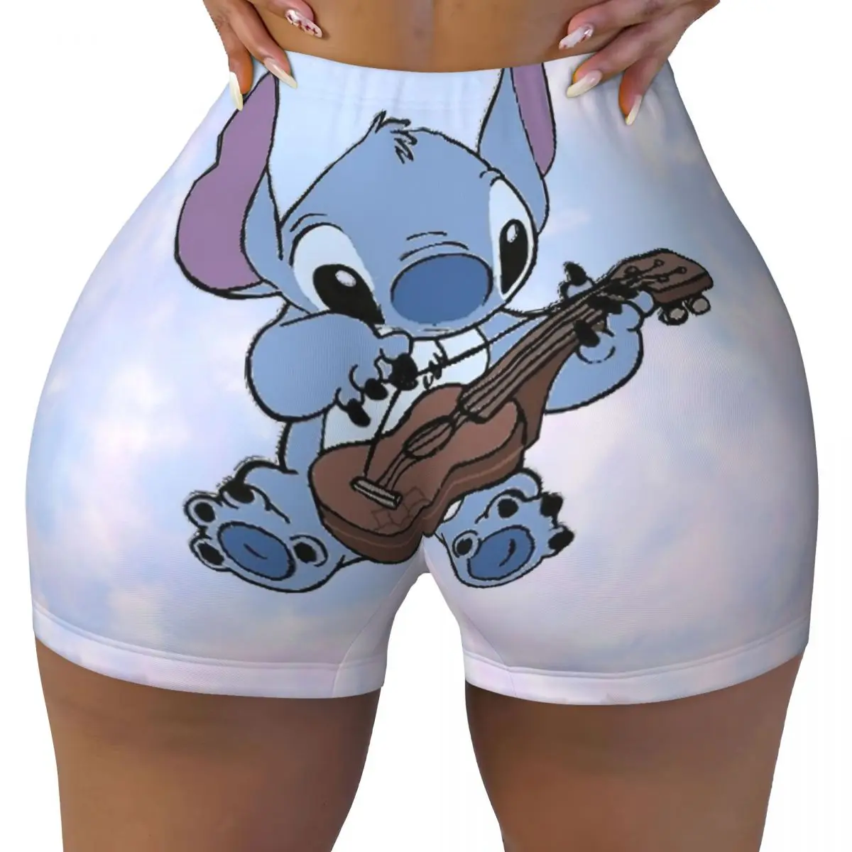 

Stitch Clouds Yoga Tight Shorts Woman Butt Fitness Workout Gym Pants Tights