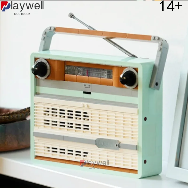 

Icons Retro Vintage Radio Figurines Decor Model Buiding Blocks Bricks Toys for Children Gifts for Adults Birthday Set for You