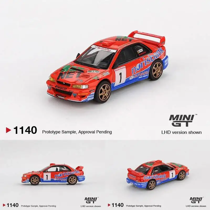 

PreSale MINIGT 1140 1:64 Subaru Impreza WRC97 #1 1999 DRM Winner Diecast Car Model Collection Toys 1140