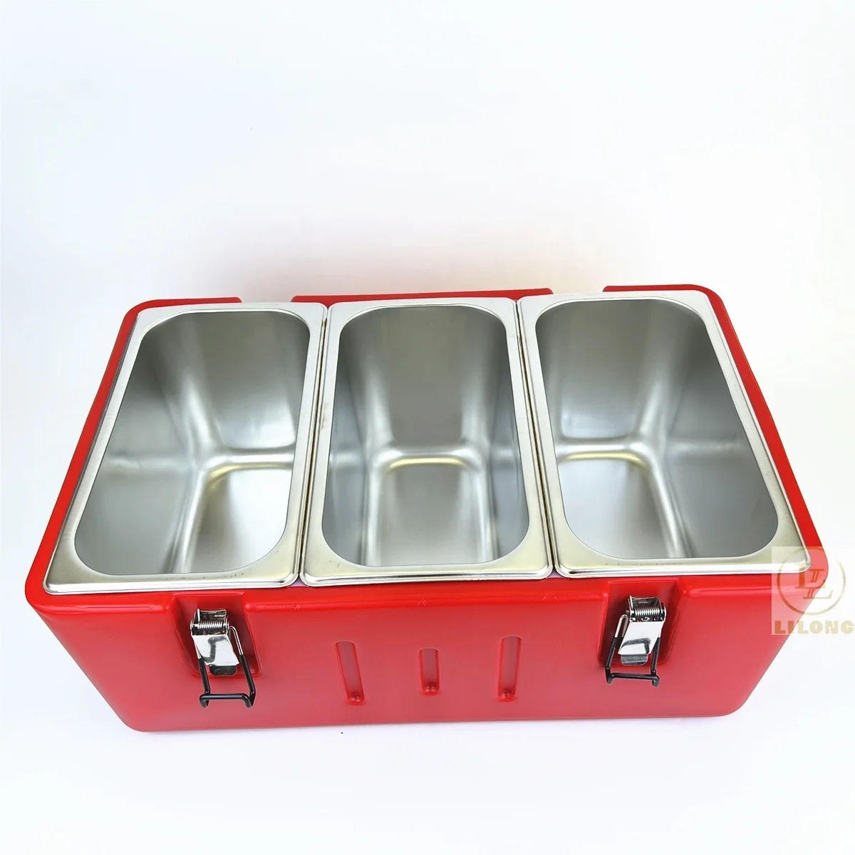 High-quality stainless steel large-capacity hot food storage containers for restaurants
