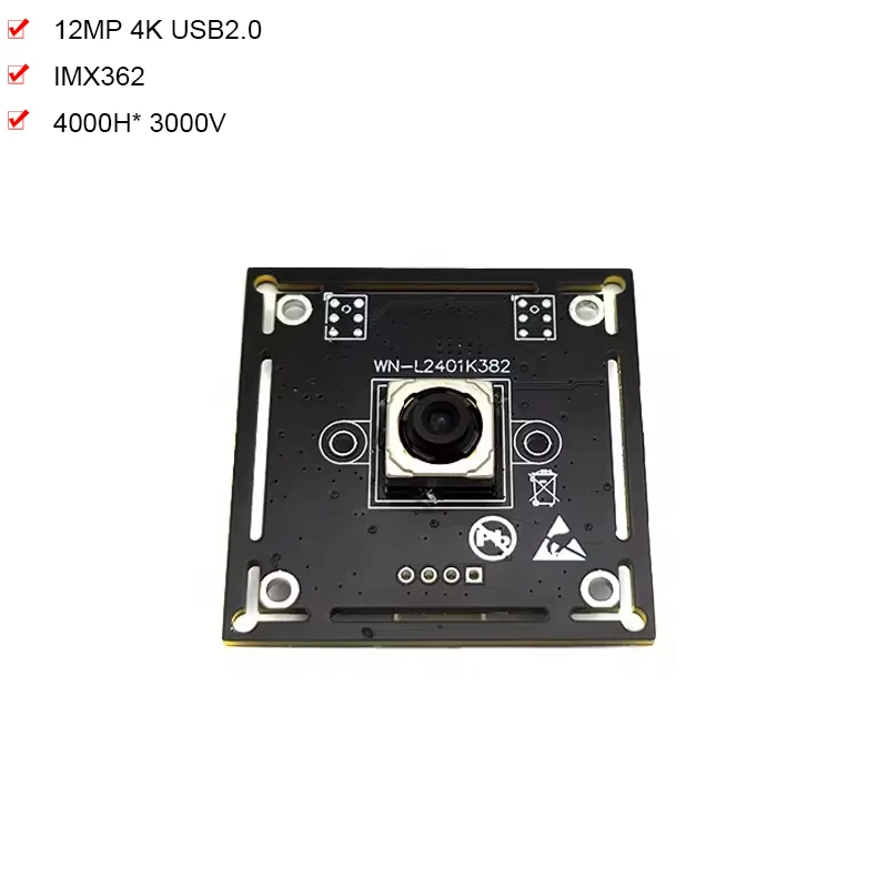 4K 4000 x 3000 12MP HD Sony IMX258 AF 81.6° USB Camera Module PDAF 15FPS/30FPS MJPEG, YUY2 For Intelligent Terminal Equipment