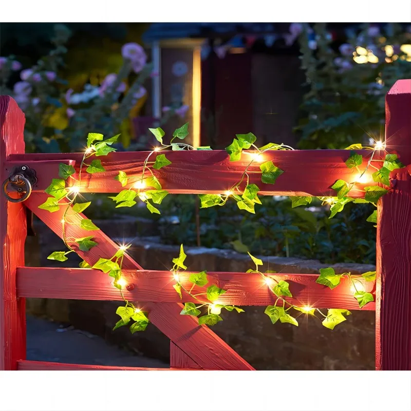 

LED String Light Leaf Ivy Vineoutdoor Waterproof Maple Leaf Rattan LED Strip Lamp For Home Outdoors Wedding Garden Decoration