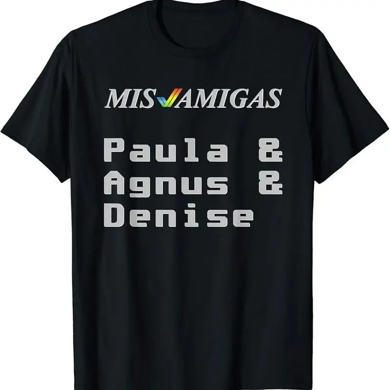 Mis Amigas Paula & Agnus & Denise 16-bit Amiga Geek Nerd T-Shirt