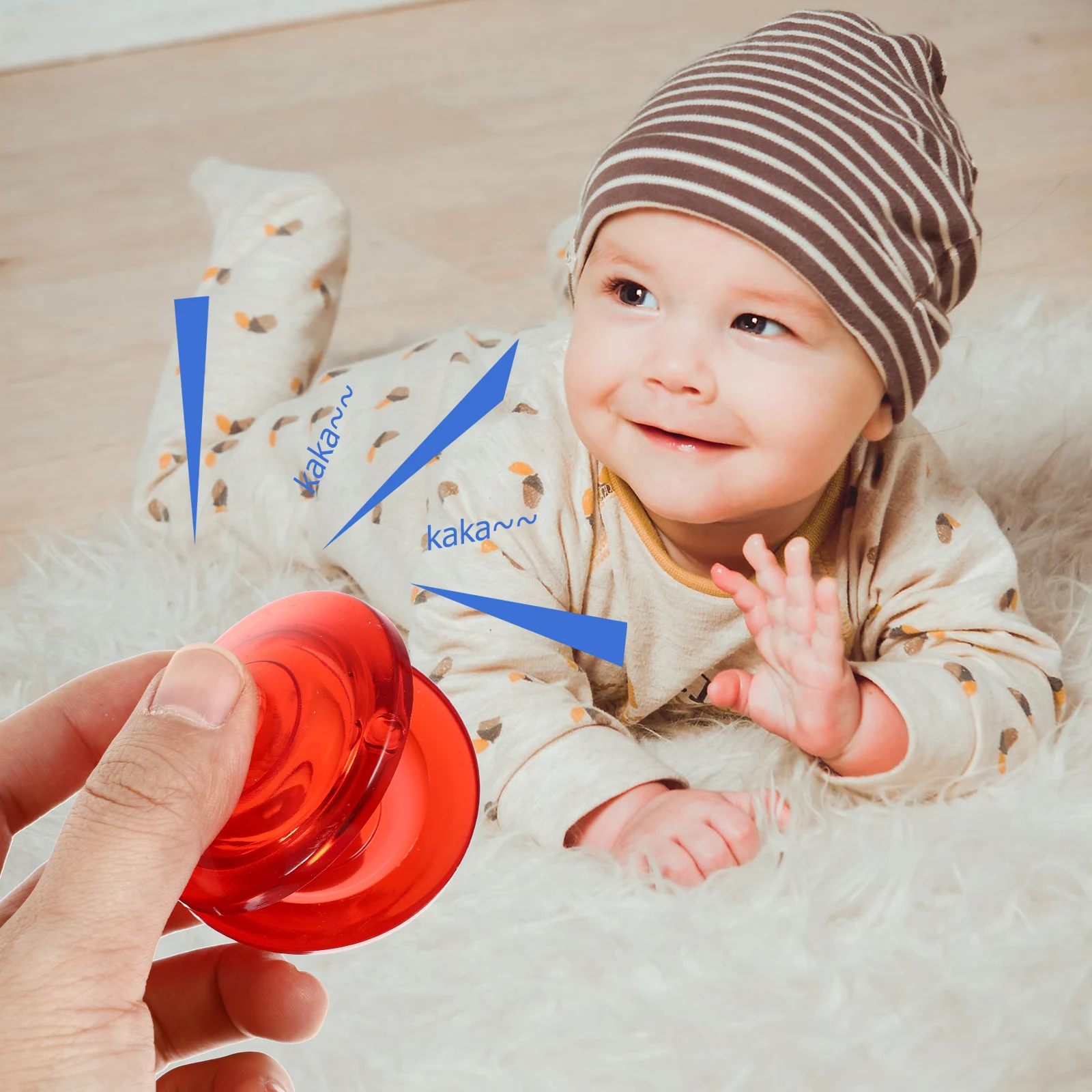 20 pezzi per bambini nacchere giocattolo strumenti musicali in plastica in età prescolare giocattoli a percussione per bambini che batte suoni ritmi
