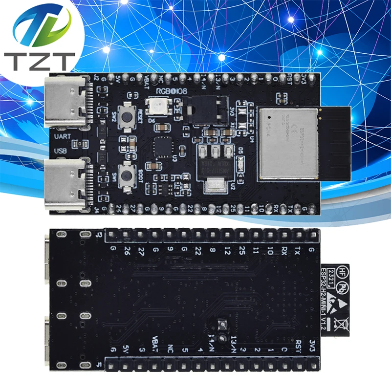 TZT ESP32-H2-DevKitM WiFi+Bluetooth H2 Series Thread/Zigbee/BLE ESP32-H2 ESP32-H2-DevKitM-1-N4 ESP32-H2-MINI-1 For Arduino