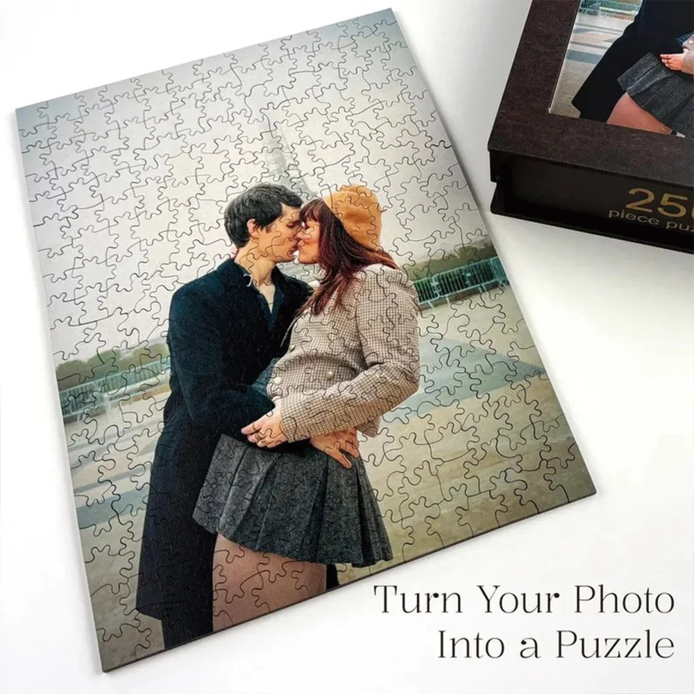 35/300/500/1067pcs Personalized Custom Photo Puzzle Couple Photos Unique Gift For Dad Mom Mother's Day