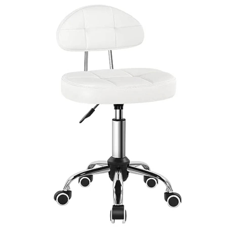 

Square Minimalist Swivel Stool with Wheel for Work SPA Shop Massage Height-Adjustable and Cost-Effective Rolling Stool Chair wi