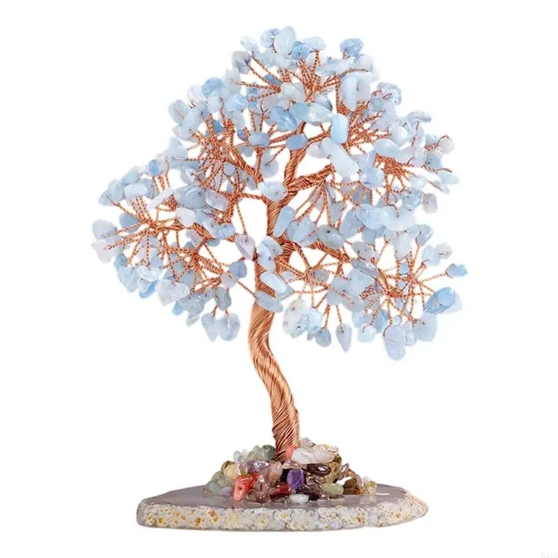 2025 New Crystal Stone Money Tree Sculpture Tree Tree يعزز الحظ والازدهار