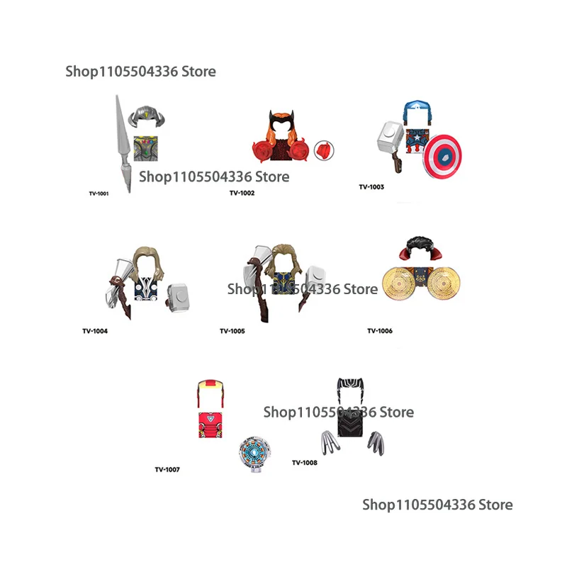 Anime Building Blocks Mini action toy doll assemble Toy Model Doll Ornament Birthday Gift TV6201 TV1001 1002 1003 1004 1005 1006