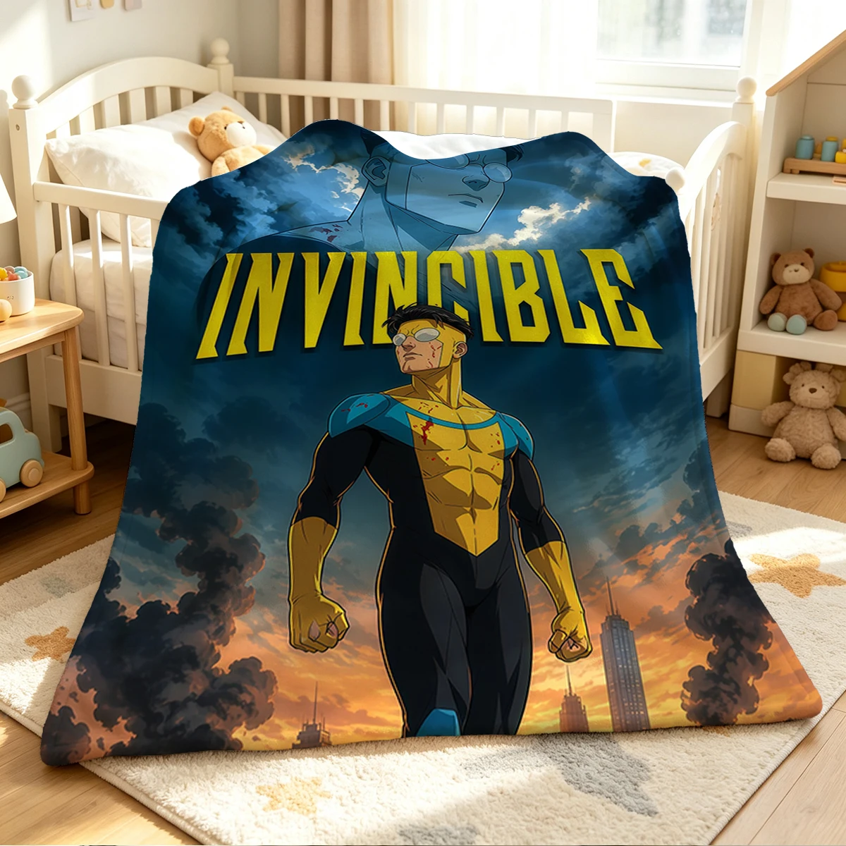 I-Invincible Season 2 Blanket Soft Cozy Throw for Sofa Bed Festive Holiday Decor Gift for Kids and Adults,Lightweight and Warm