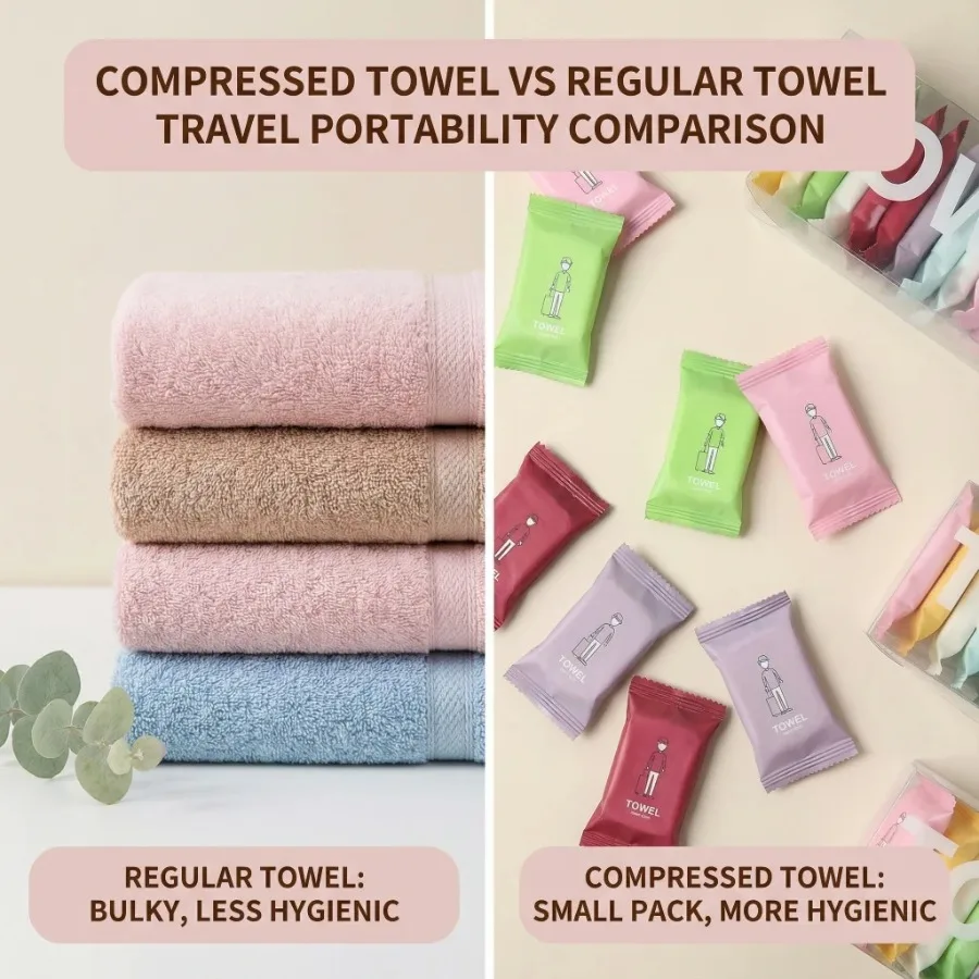 14PCS Compressed Face Towels, Portable Disposable Washcloths for Travel, Makeup Removal & Daily Cleansing - Image 6