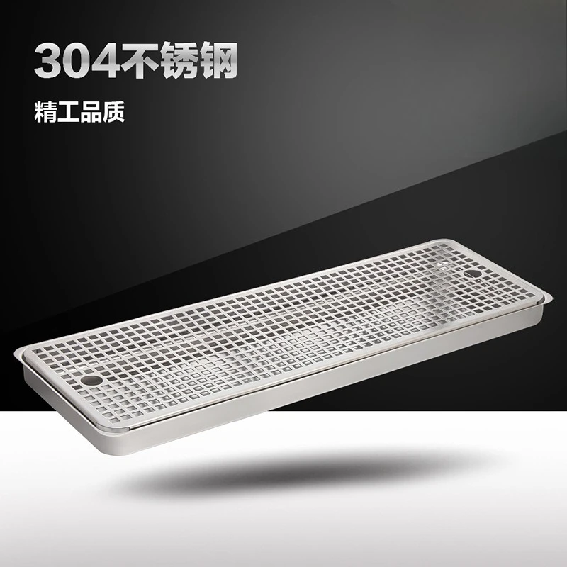 

50Cm rectangular tray drain filter tray bar wine column drip tray coffee milk tea bar 304 stainless steel