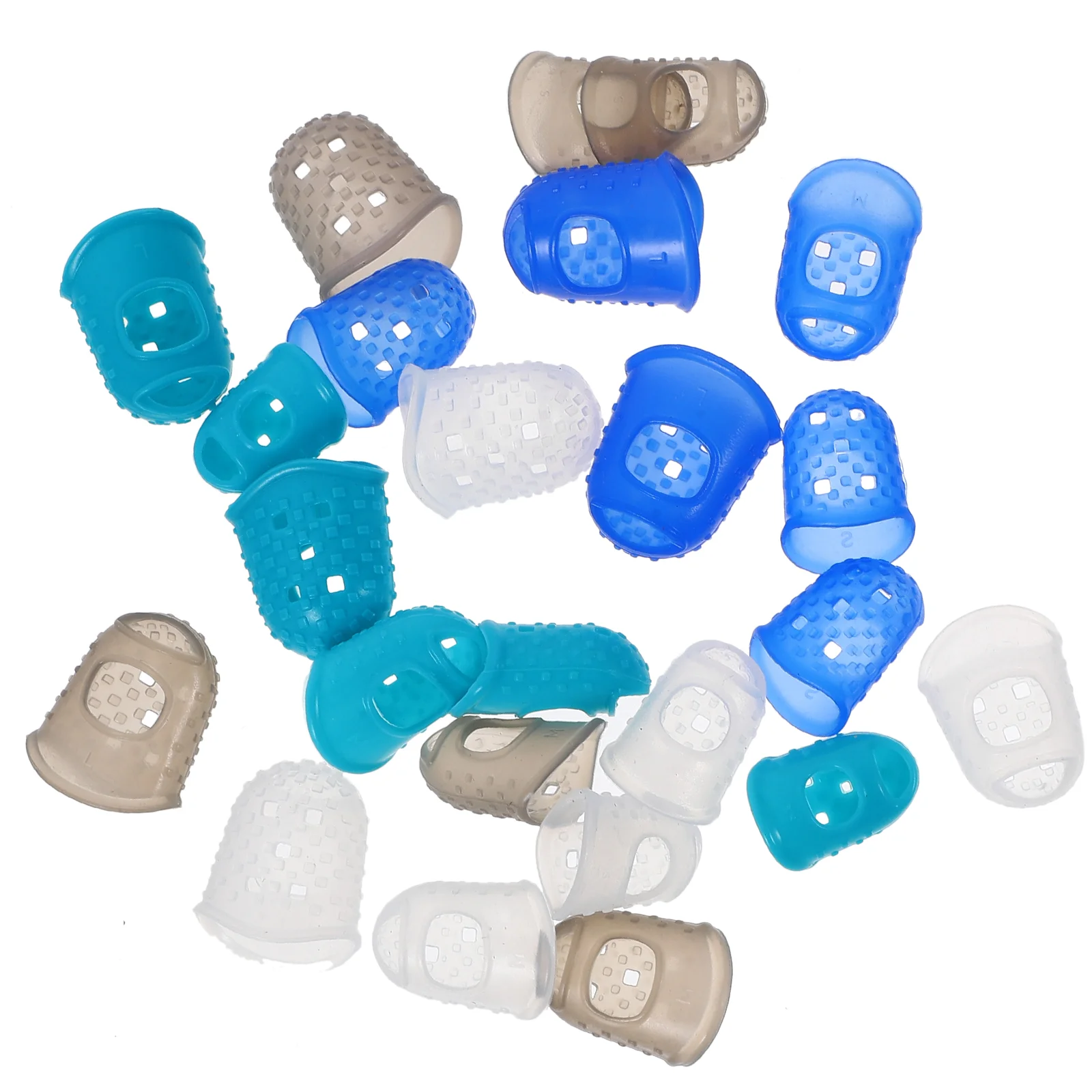 24 Pcs Office Supplies Finger Grips for Sorting Paper Protectors Fingertip Sleeve Rubber Cots Guitar Work