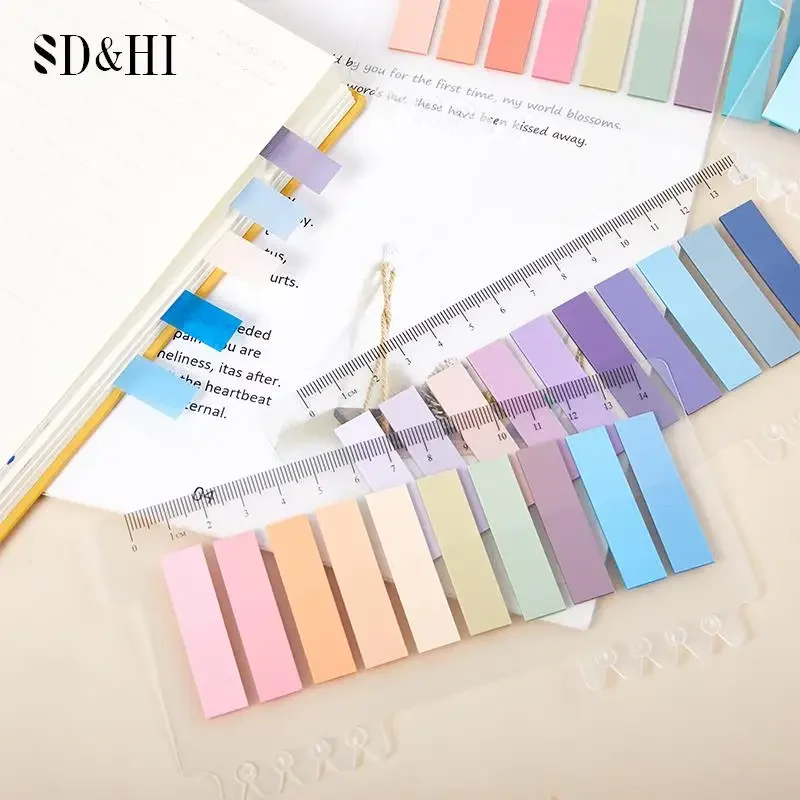 Solid Color Sticky Notes Key Points Index Post Sticker Bookmark To Do List Labels Sticky Notes Memo Pad Stationery