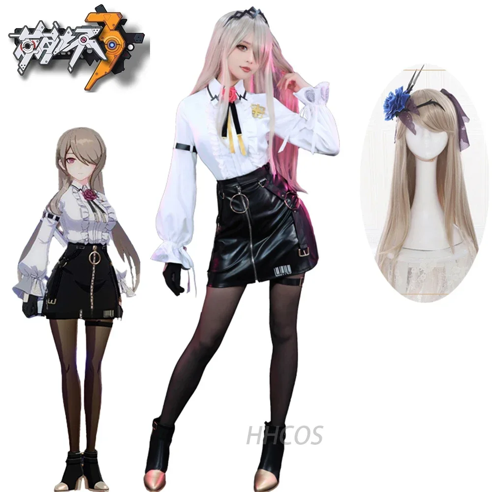 لعبة هونكاي إمباكت 3rd كوسبلاي ريتا روسويس أزياء تنكرية شعر مستعار هونكاي إمباكت 3rd كوسبلاي ريتا روسويس