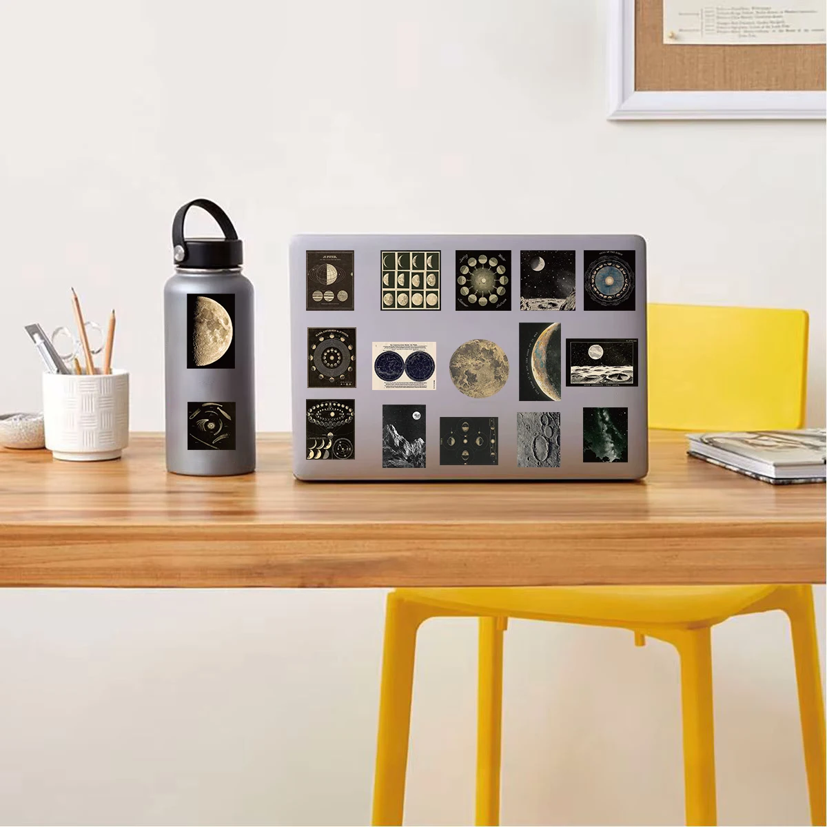 50 قطعة ملصقات الجسم السماوية الرجعية حقيبة الجمالية سكرابوكينغ الأمتعة الحنين خمر الشارات مقاوم للماء حقيبة ملصق #4