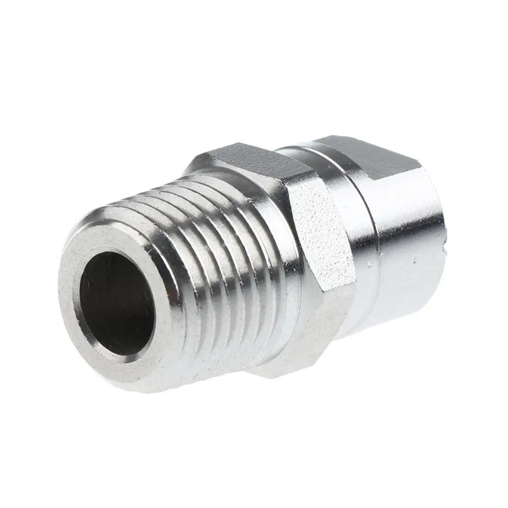 Screw Type Pressure Washer Spray Nozzle 1/4 NPT Stainless Steel Washer Tip for Metal Surface Cleaning