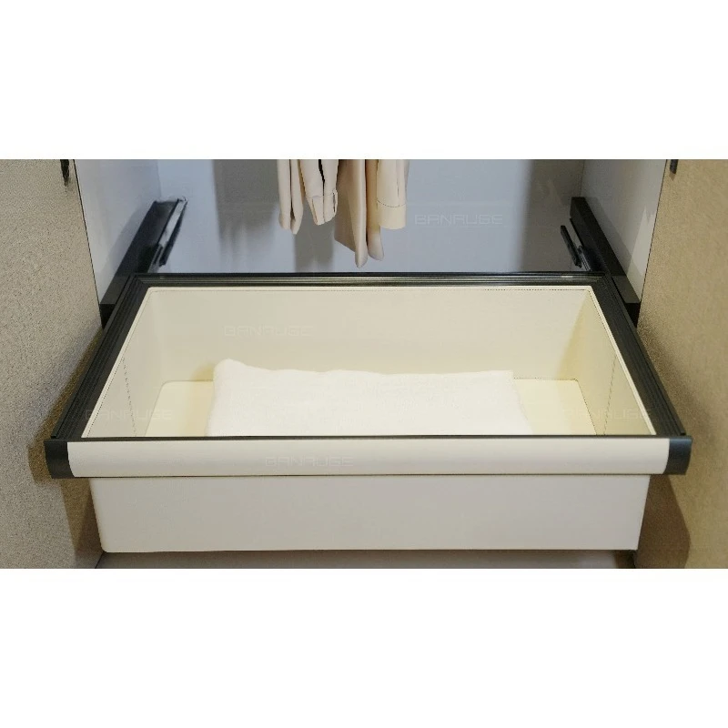 Multifunctional aluminum trouser rack wardrobe organizer slide function available for bedroom