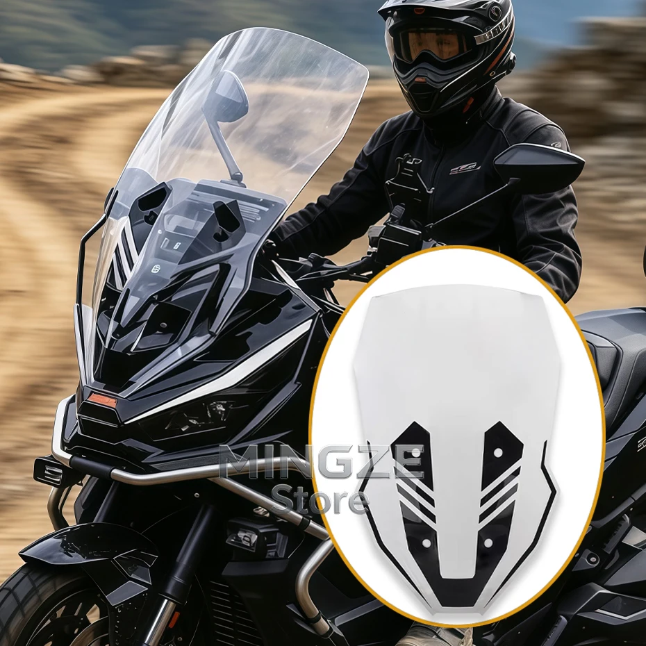 

Motorcycle Windshield Modification Height Front Rain Shield Wind Deflector Non Destructive Installation For ZONTES 368G 2024-26