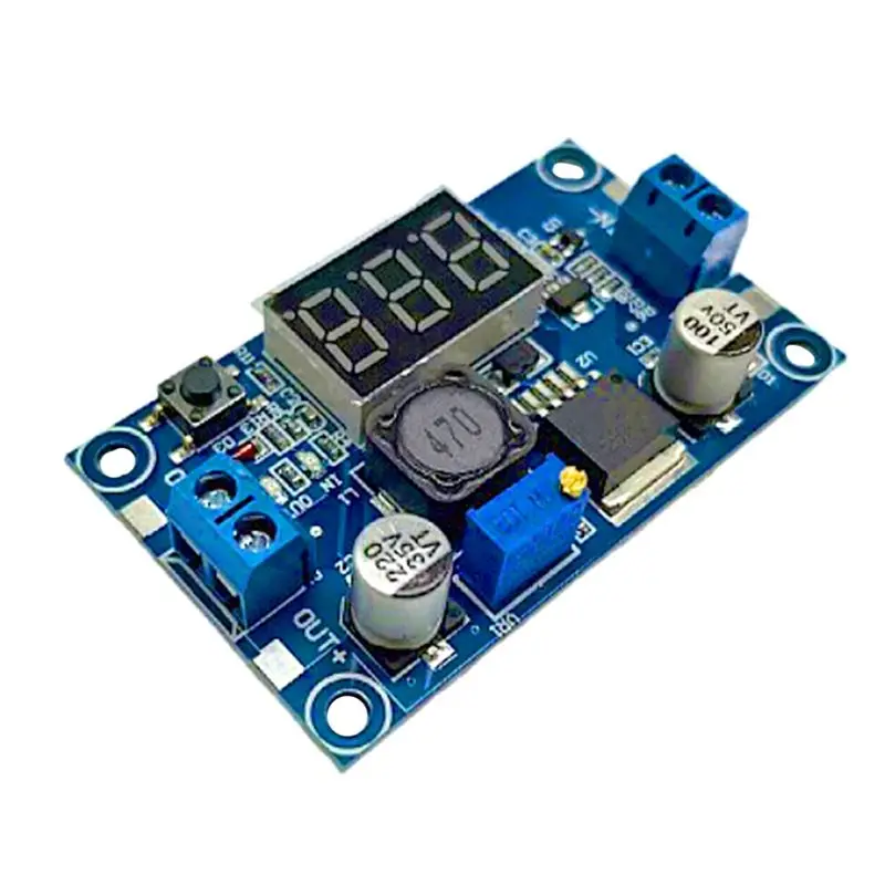 #75K LM2596 DC DC Adjustable Step Down Converter Voltage Regulator,LED Display Voltmeter,(Blue)