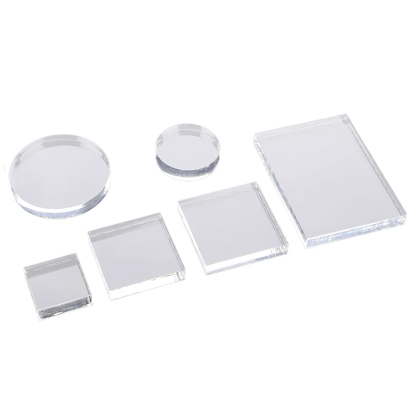 

6 Sizes Acrylic Stamp Blocks Clear Stamping Blocks Stamping Tools Set Scrapbooking Crafts Card Making