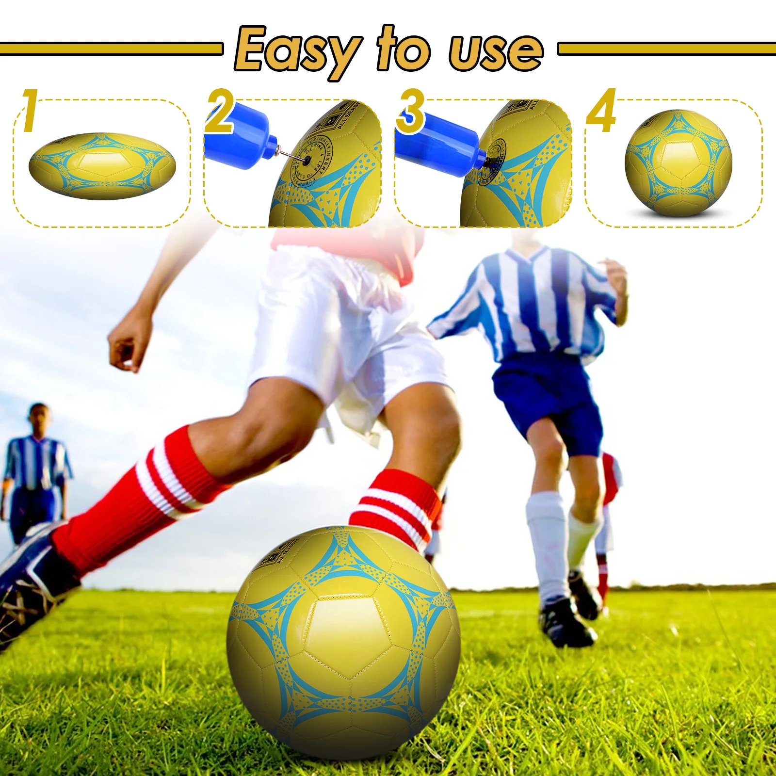 High Quality Newest Soccer Ball Official Size 5 pvc Material Outdoor Match League Football Training bola de fut