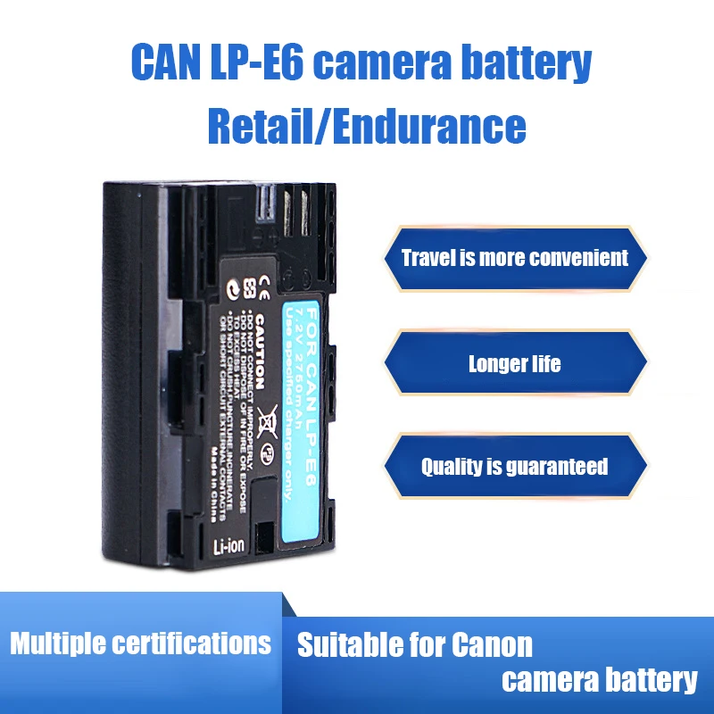 

for Canon LP-E6 LPE6 Camera Battery EOS80D 90D 5D3 5D4 6D2 7D R5 5D2