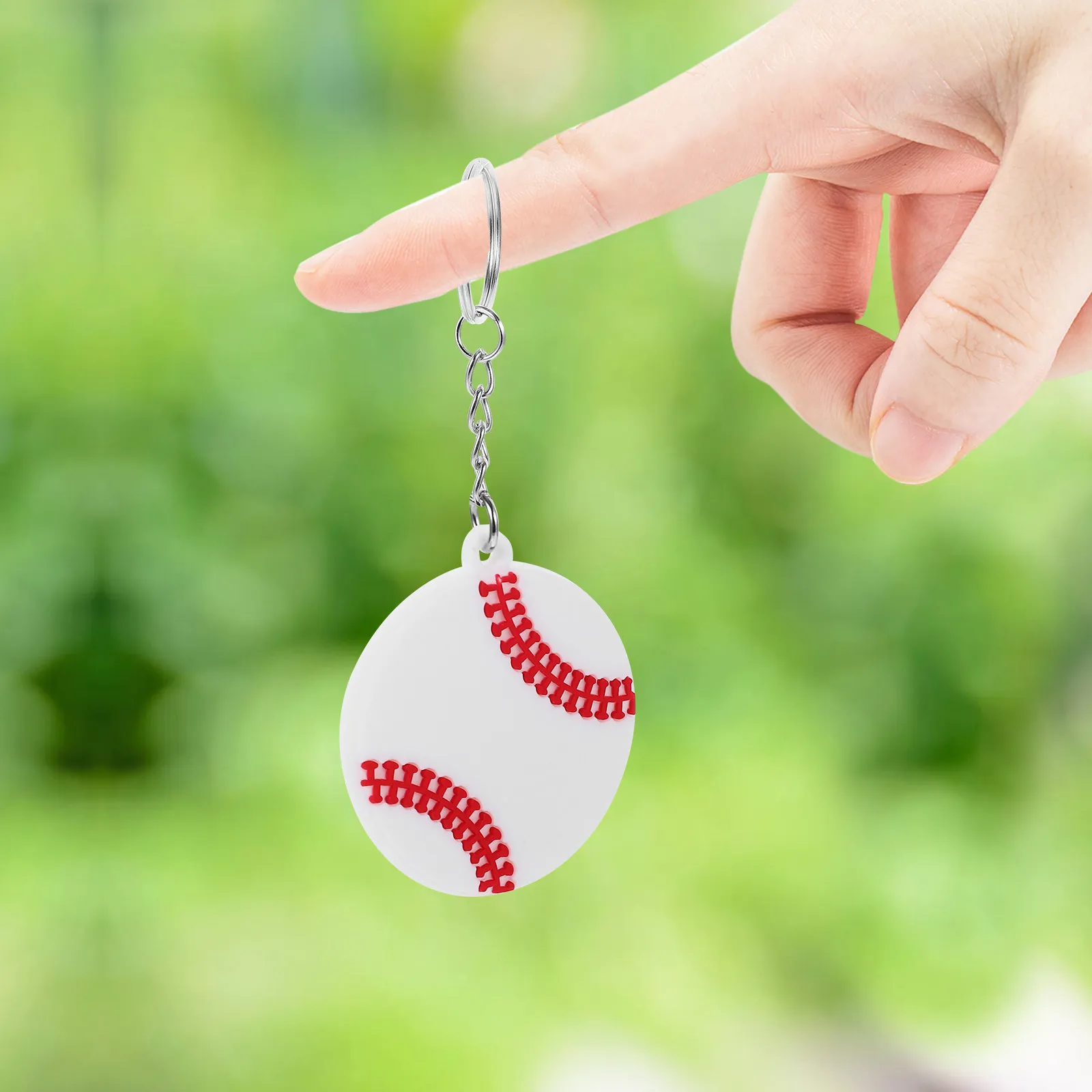 12Pcs Baseball Keychains Mini Sport Ball Charm Bulk for Backpack Pendant Softball Party Goodie Bag Fillers Sport Lover
