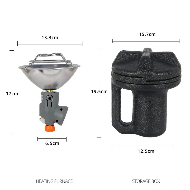 กลางแจ้งแบบพกพา Mini เครื่องทําความร้อนฤดูหนาว Camping ตกปลาเต็นท์เตาแก๊ส Burner เครื่องทําความร้อน Survival อุปกรณ์ Windproof สแตนเลส