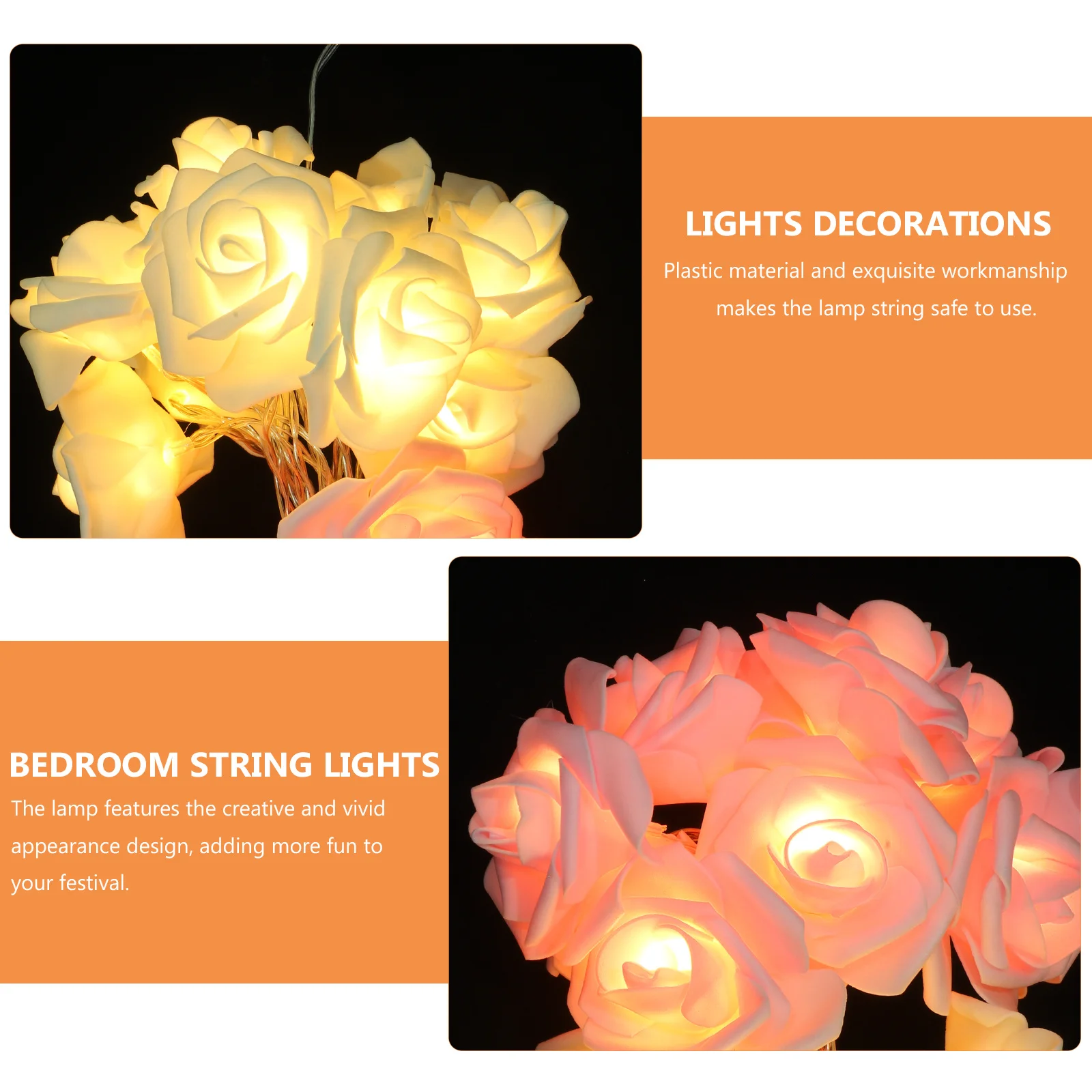 1 قطعة Led سلسلة أضواء الورد 3M Usb بالطاقة أضواء دافئة لعيد الميلاد عيد الحب الديكور داخلي في الهواء الطلق غرفة نوم الحفلات #3