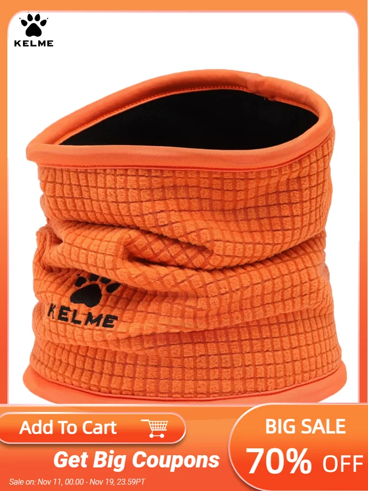 

Kelme Men's Cycling Neck Cover For Cold Protection Warmth Fleece Winter Plush Outdoor Running Windproof Face Mask