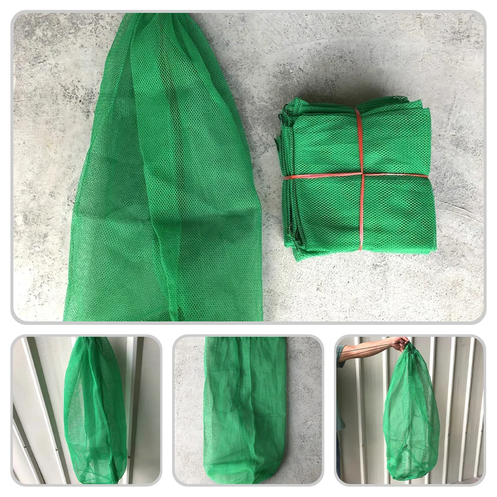 2 Pcs Fishing Net Drawstring Fishnet Bag Fishnets Backpacks Nylon Large Capacity