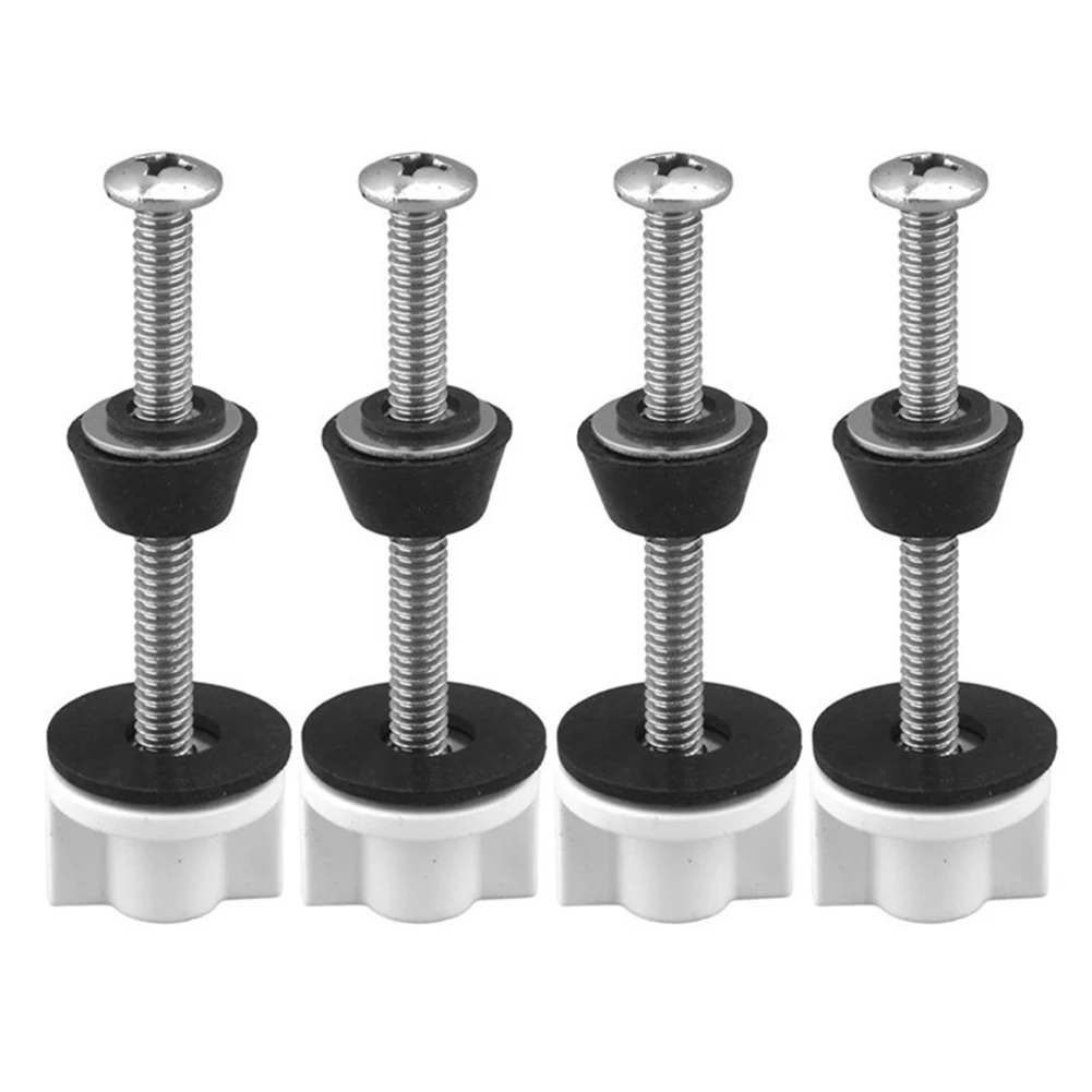Heavy-Duty Toilet Seat Hinge Bolts Kit Bathroom Toilet Bolt Hinge Screw Retractable Toilet Cover Bolt Kit
