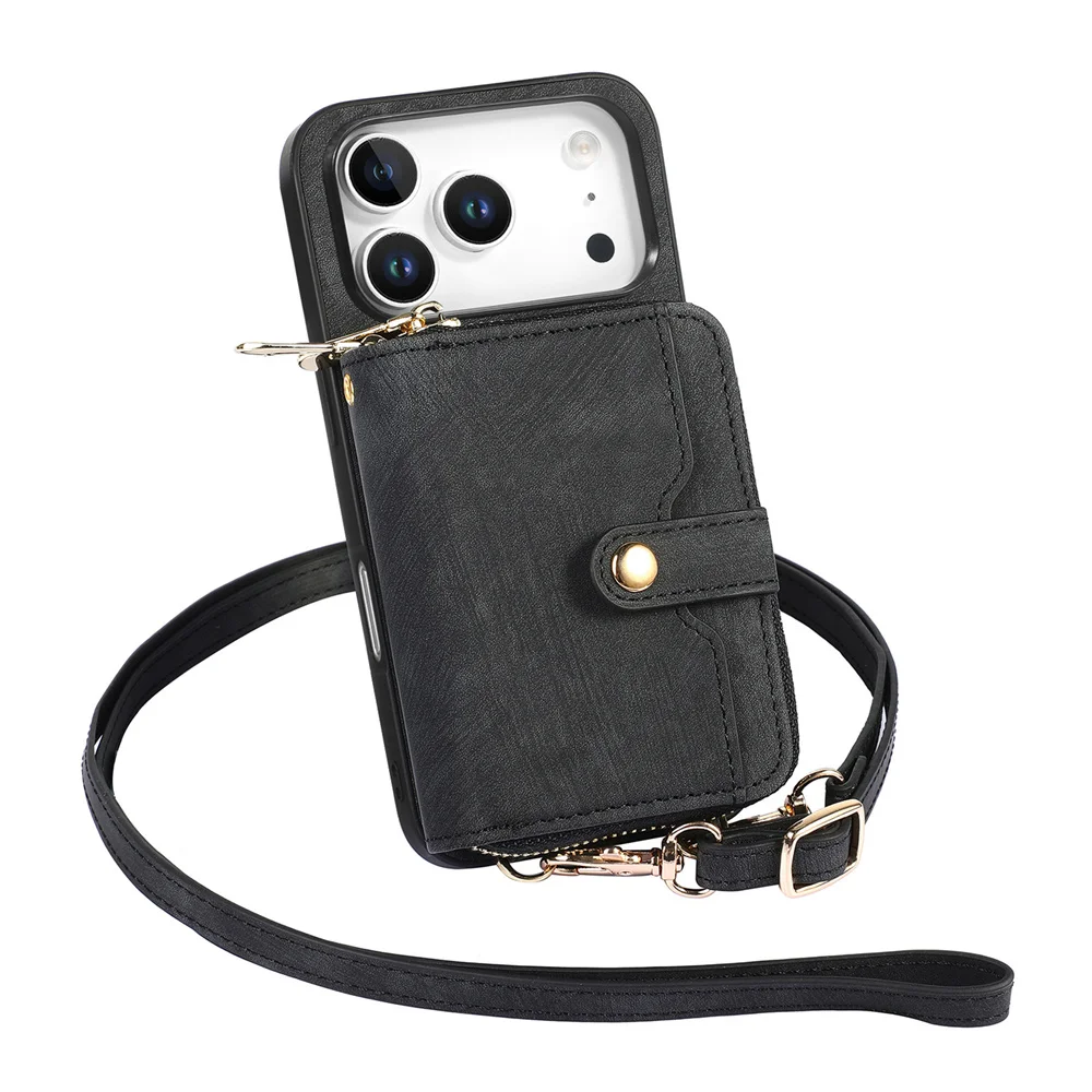 

Crossbody Card Holder Wallet Phone Case For apple iPhone 17 Air 16 16e 15 14 Plus 13 12 Mini 11 Pro Max X XR XS SE 2022 Cover